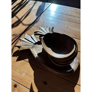 Pineapple Monkeypod serving dishes